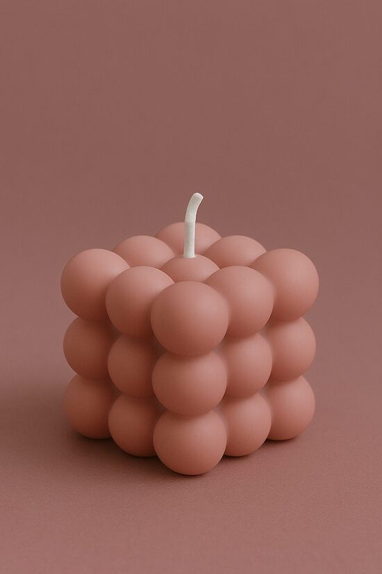 Sojas vaska svece "Bubble", Putekļainā roze